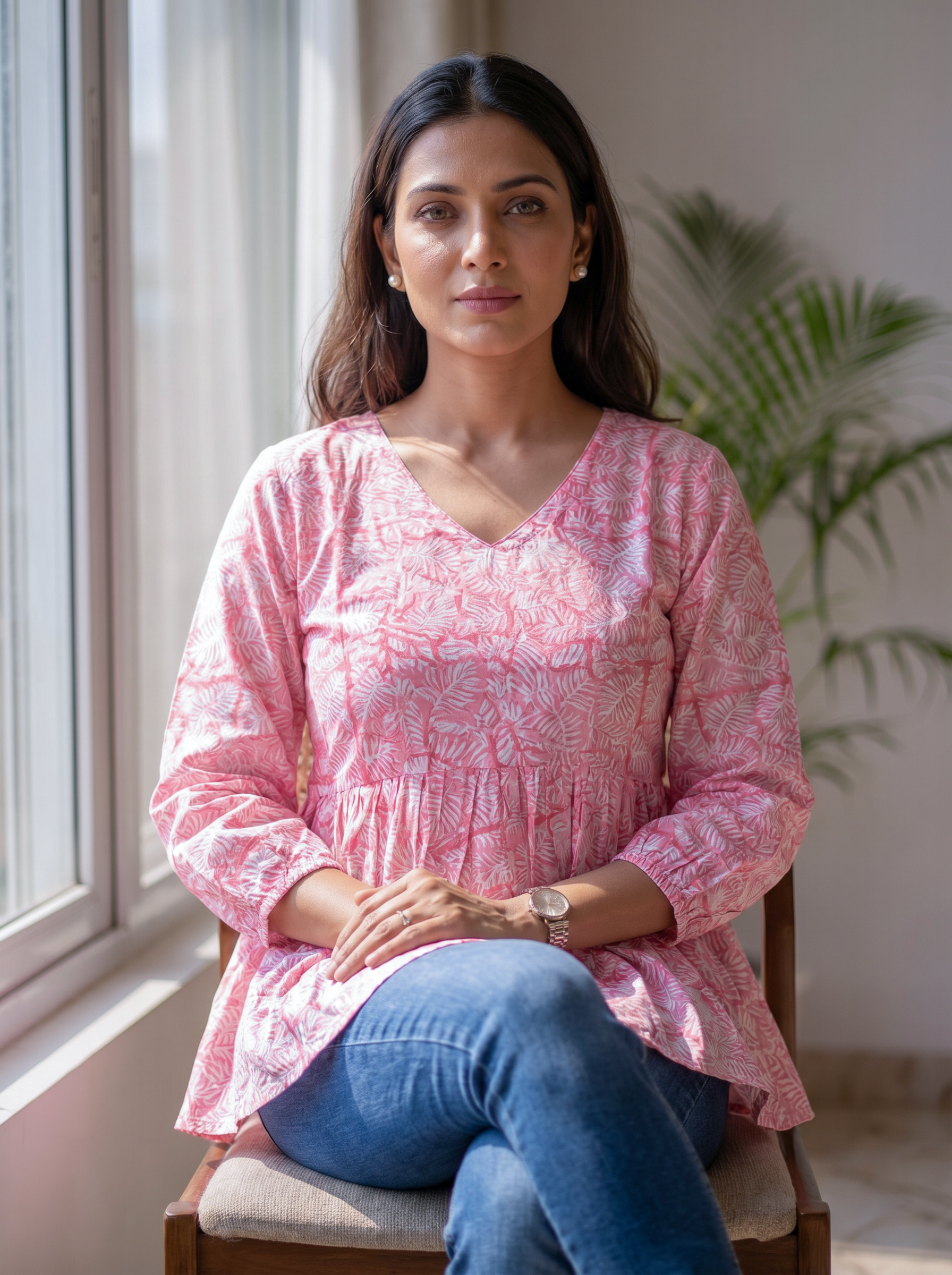 Block printed Top