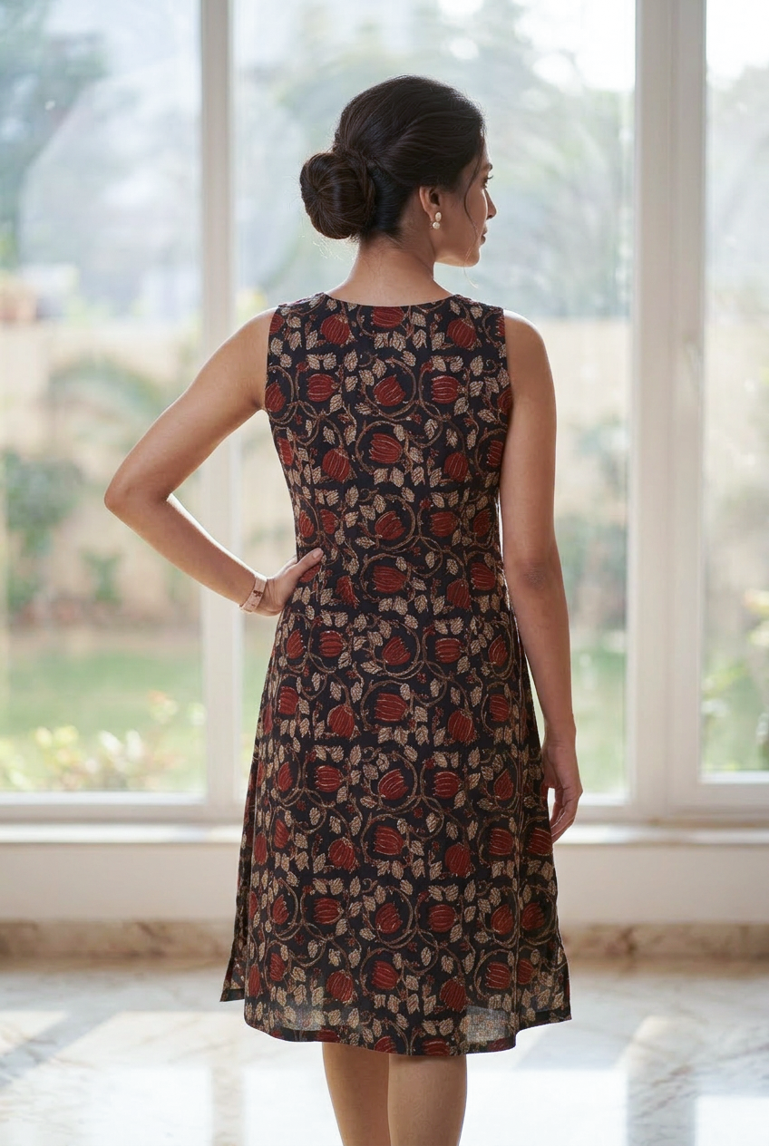 Black Kalamkari Dress