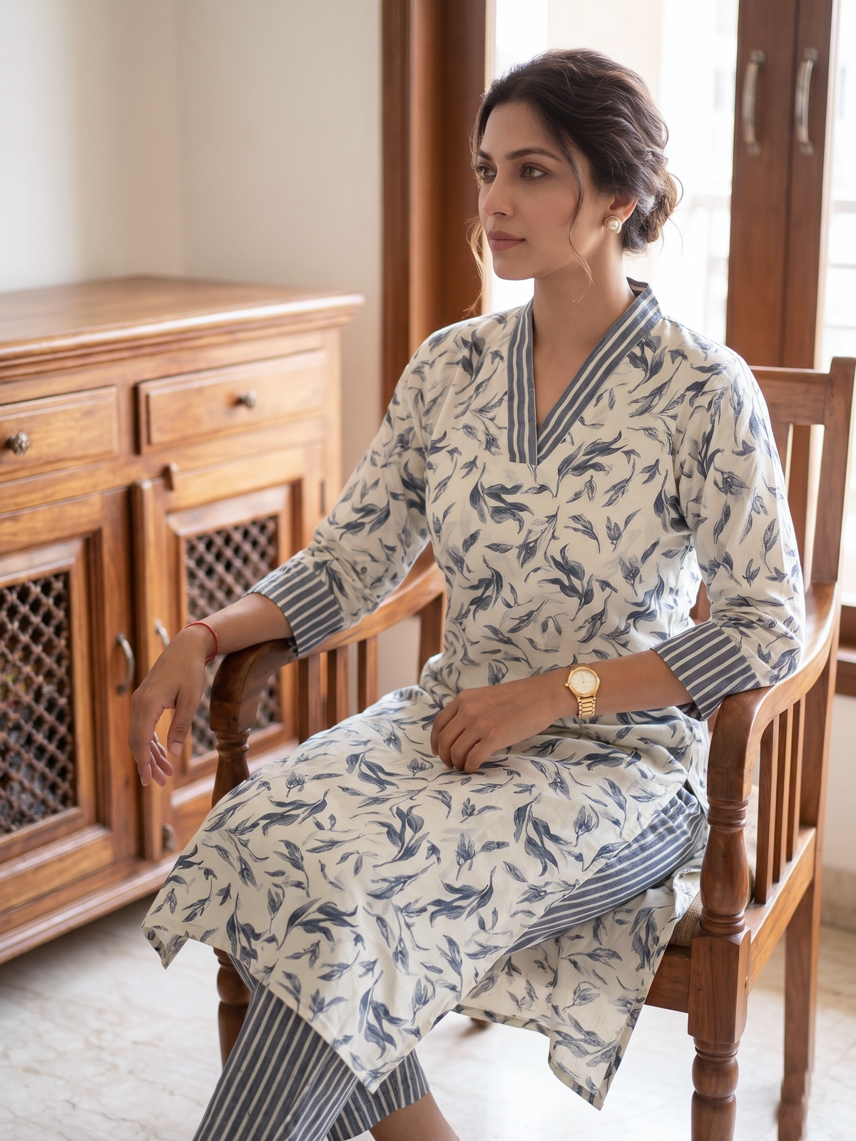 Grey Kurta Set