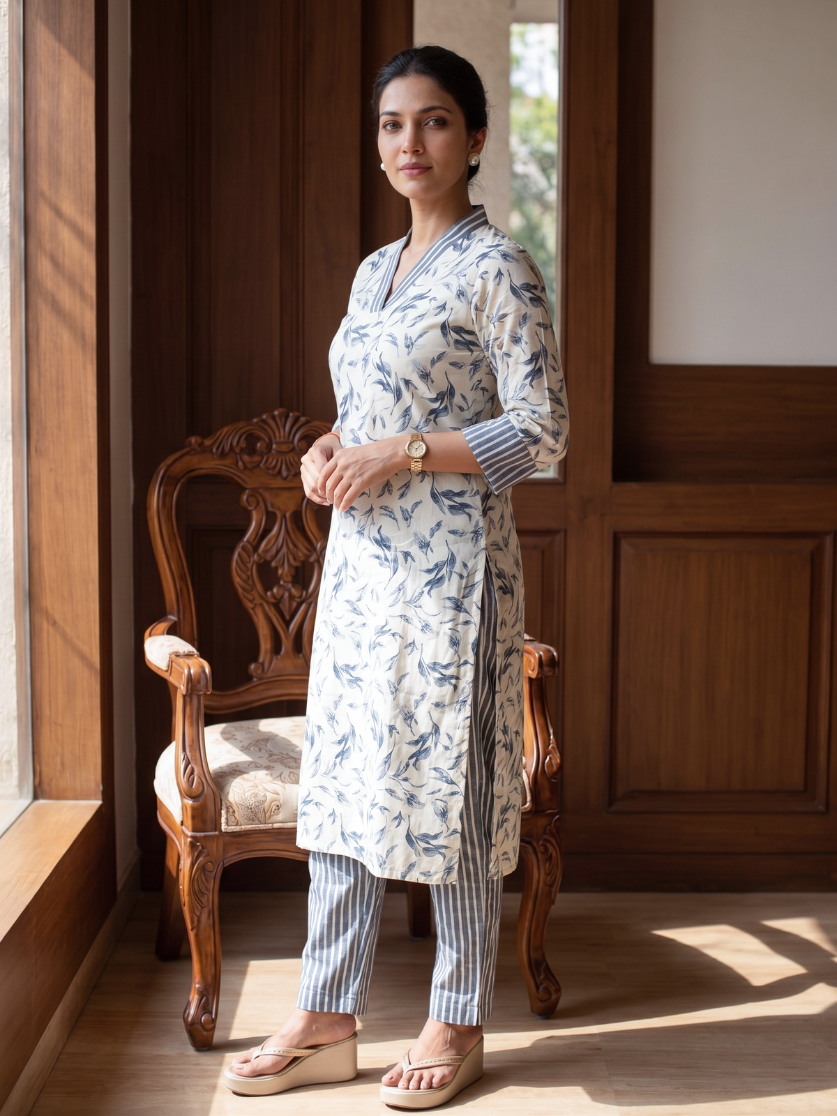 Grey Kurta Set