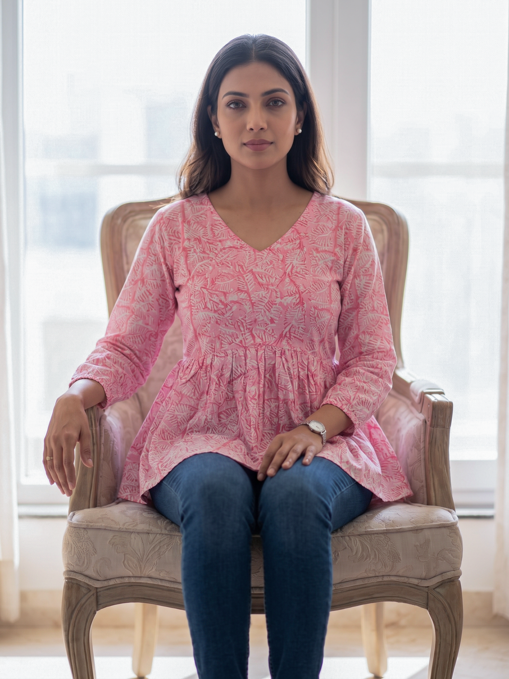 Block printed Top