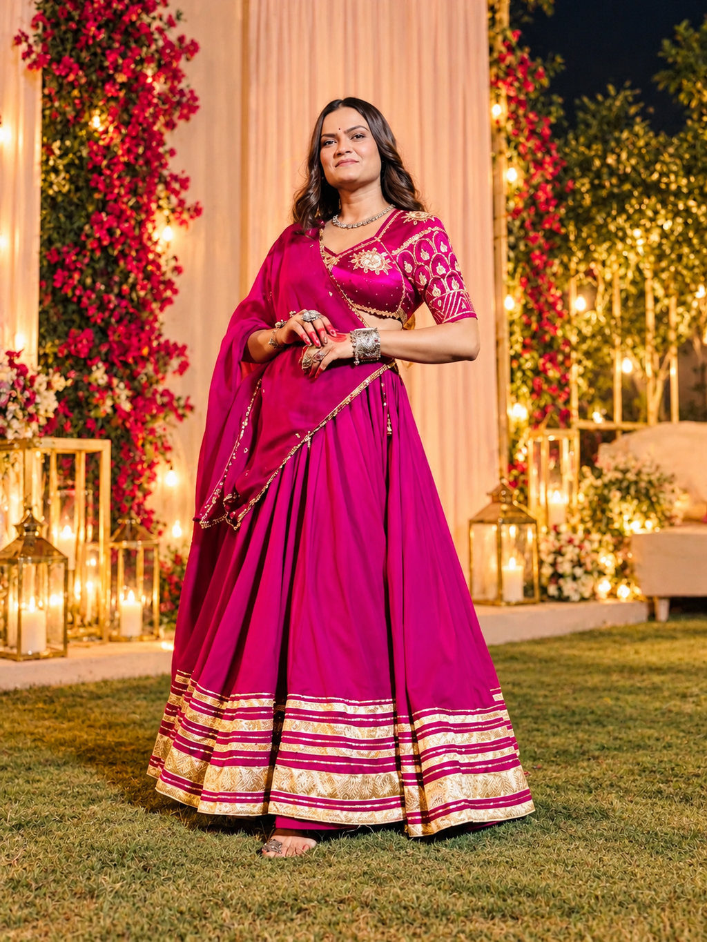 Rani Pink Choli Set