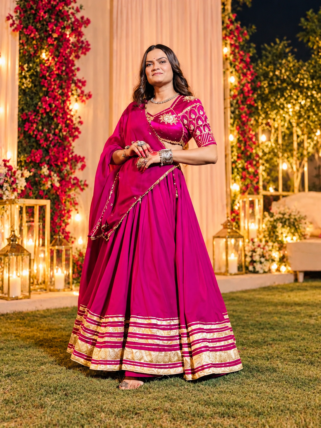 Rani Pink Choli Set