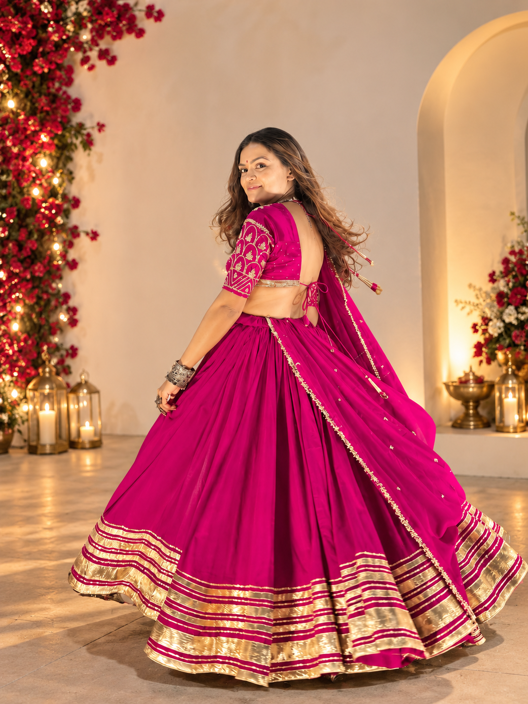 Rani Pink Choli Set