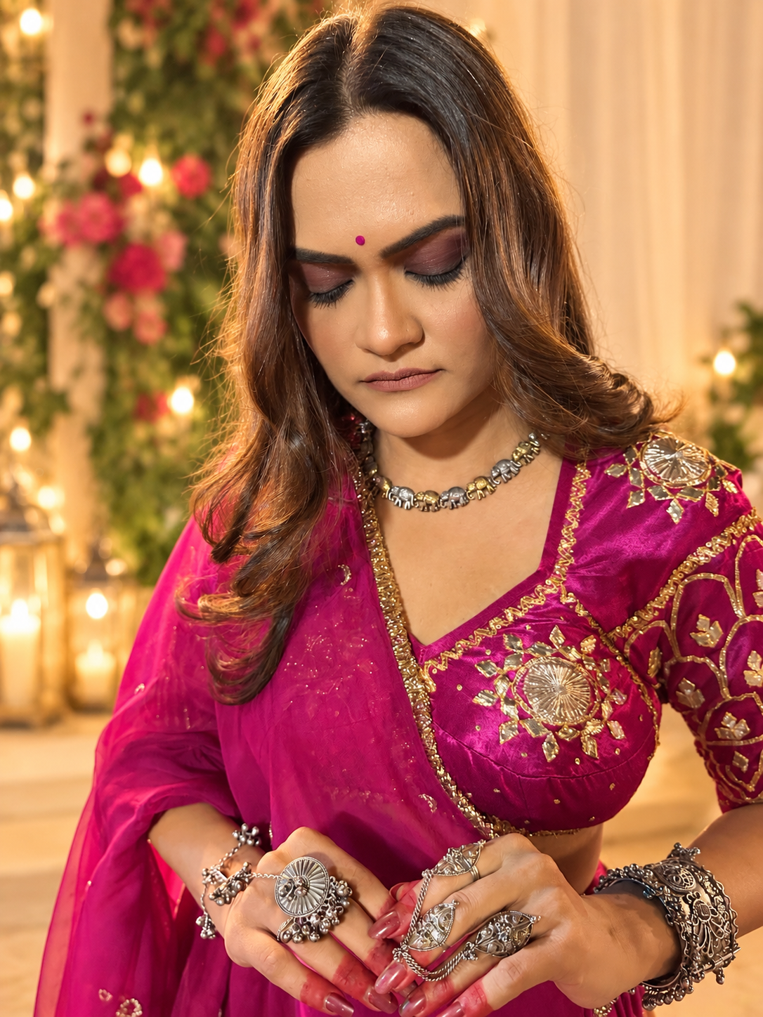 Rani Pink Choli Set