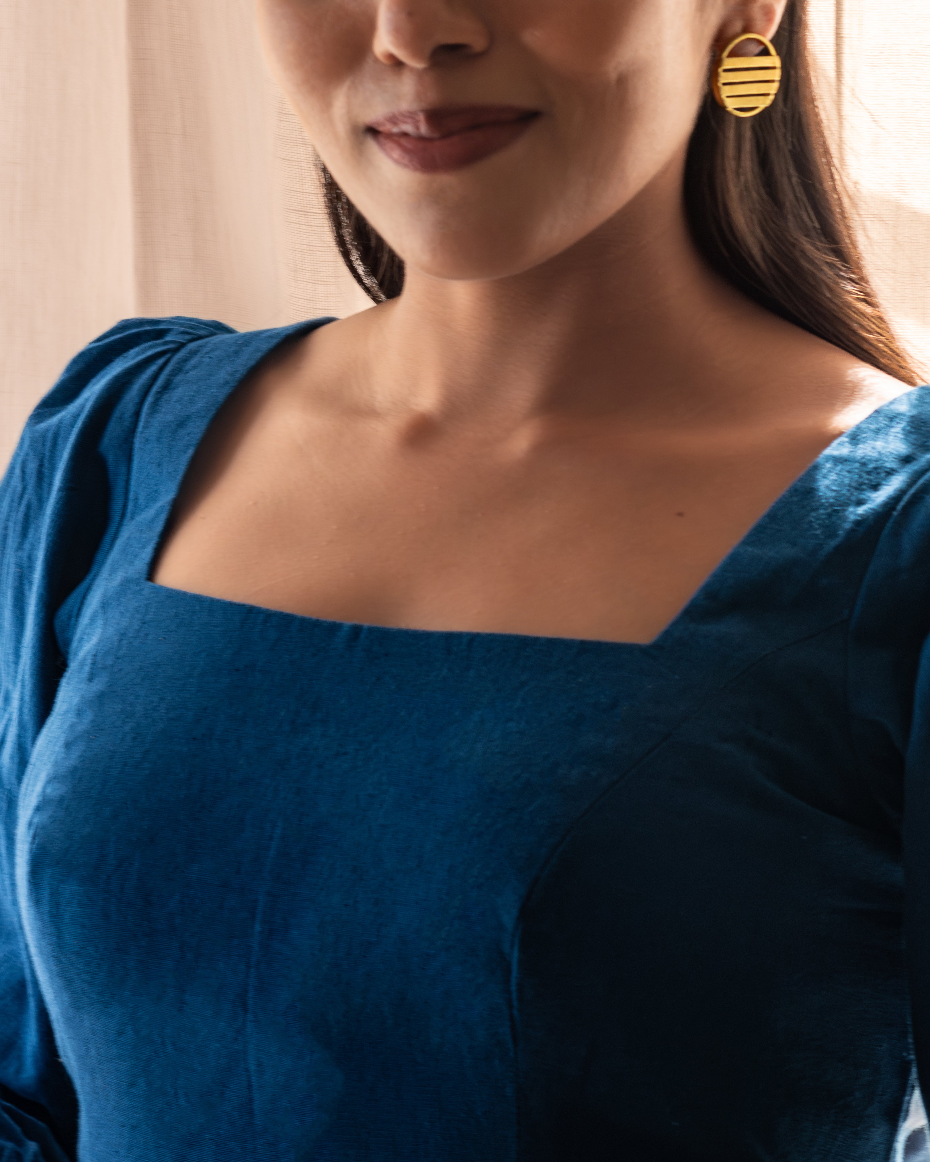 Blue cotton dress